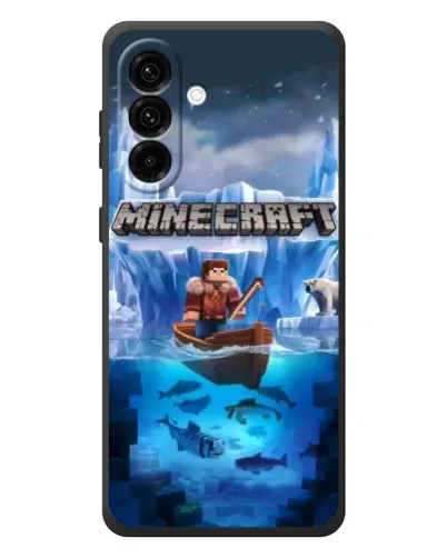Чехол для Samsung Galaxy A57 с картинкой «Minecraft ледяной мир»