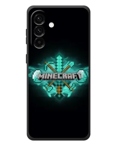Чехол для Samsung Galaxy A57 с картинкой «Minecraft Diamond лого»