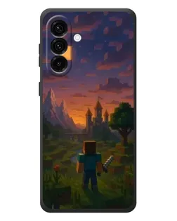Чехол для Samsung Galaxy A57 с картинкой «Стив у башни» Чехол для Samsung Galaxy A57 с картинкой «Стив у башни»