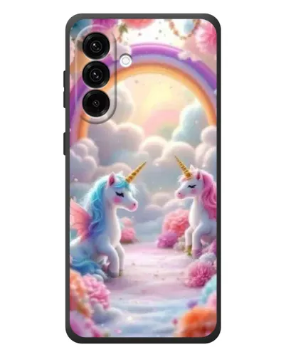 Чохол для Samsung Galaxy A57 з картинкою «Веселка і єдинороги»