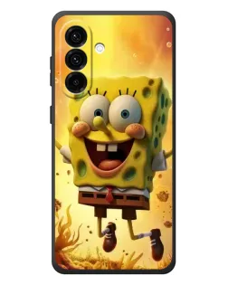Чехол для Samsung Galaxy A57 с картинкой «Губка Боб прыгает»