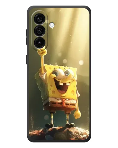 Чехол для Samsung Galaxy A57 с картинкой «Сияющий Спанч Боб»