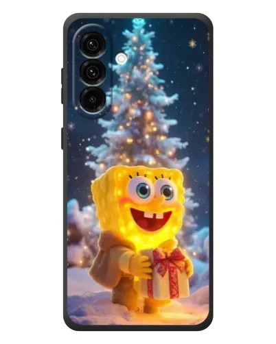 Чехол для Samsung Galaxy A57 с картинкой «Рождественский Спанч Боб»