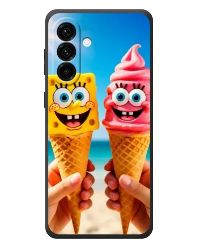 Чехол для Samsung Galaxy A57 с картинкой «Спанч Боб мороженое»
