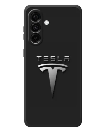Чехол для Samsung Galaxy A57 с картинкой «Стальной логотип Tesla» Чехол для Samsung Galaxy A57 с картинкой «Стальной логотип Tesla»