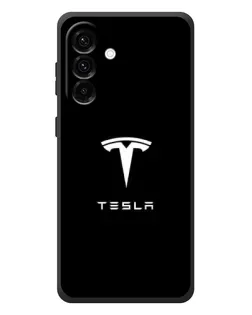 Чехол для Samsung Galaxy A57 с картинкой «Tesla White Logo»
