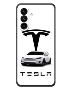 Чехол для Samsung Galaxy A57 с картинкой «Tesla White Style»
