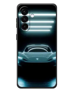 Чехол для Samsung Galaxy A57 с картинкой «Tesla в неоне»