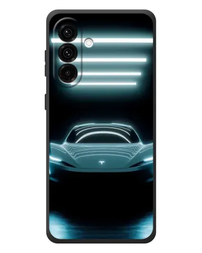 Чехол для Samsung Galaxy A57 с картинкой «Tesla в неоне» Чехол для Samsung Galaxy A57 с картинкой «Tesla в неоне»