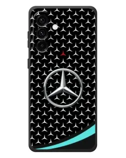 Чехол для Samsung Galaxy A57 с картинкой «Mercedes — бирюзовый акцент»