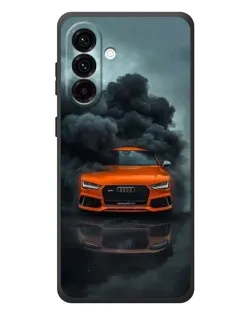 Чехол для Samsung Galaxy A57 с картинкой «Audi в облаках дыма»