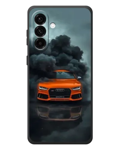 Чехол для Samsung Galaxy A57 с картинкой «Audi в облаках дыма»