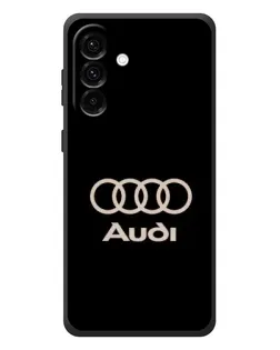 Чехол для Samsung Galaxy A57 с картинкой «Audi — золотой логотип»