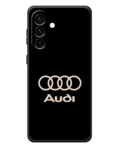 Чехол для Samsung Galaxy A57 с картинкой «Audi — золотой логотип»