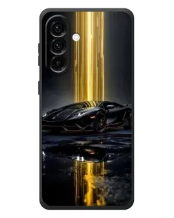 Чехол для Samsung Galaxy A57 с картинкой «Ночной Lamborghini драйв»