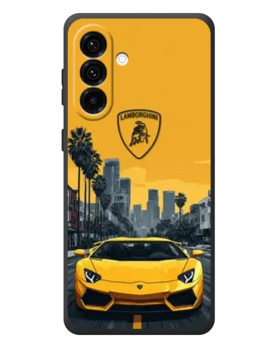 Чехол для Samsung Galaxy A57 с картинкой «Желтый Lamborghini город» Чехол для Samsung Galaxy A57 с картинкой «Желтый Lamborghini город»