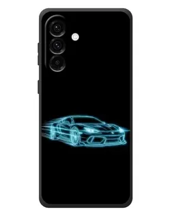 Чехол для Samsung Galaxy A57 с картинкой «Неоновый контур Lamborghini»