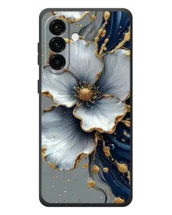 Чехол для Samsung Galaxy A57 с картинкой «Белый цветок и золотой флюид» Чехол для Samsung Galaxy A57 с картинкой «Белый цветок и золотой флюид»