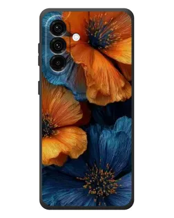 Чехол для Samsung Galaxy A57 с картинкой «Яркая сине-оранжевая флора» Чехол для Samsung Galaxy A57 с картинкой «Яркая сине-оранжевая флора»