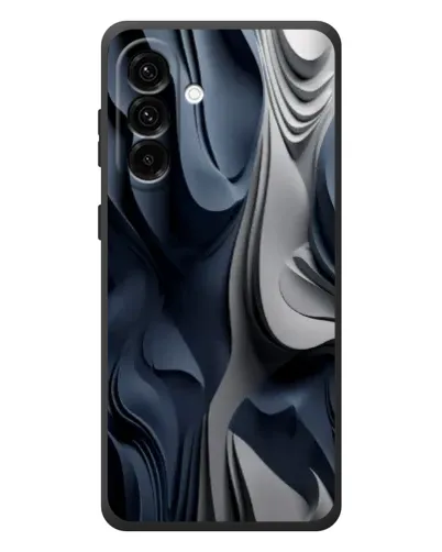 Чехол для Samsung Galaxy A57 с картинкой «Объемные синие складки»