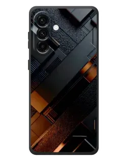 Чехол для Samsung Galaxy A57 с картинкой «Черные геометрические блоки»