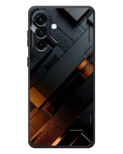 Чехол для Samsung Galaxy A57 с картинкой «Черные геометрические блоки»