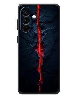 Чехол для Samsung Galaxy A57 с картинкой «Kрасная лавовая трещина»