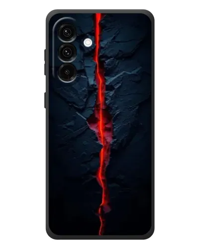 Чехол для Samsung Galaxy A57 с картинкой «Kрасная лавовая трещина»