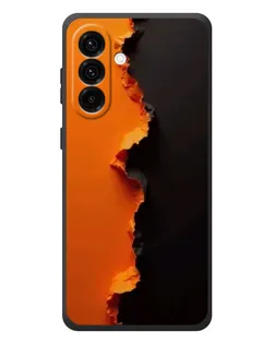 Чехол для Samsung Galaxy A57 с картинкой «Оранжевый разлом»