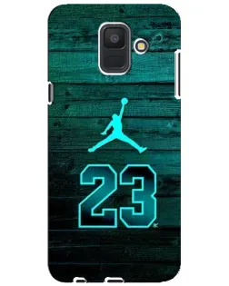 Чехол для Samsung Galaxy A6 2018 (A600F) с картинкой «Jordan Cyan 23»
