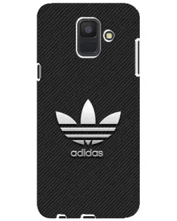 Чехол для Samsung Galaxy A6 2018 (A600F) с картинкой «Adidas Карбоновая текстура»