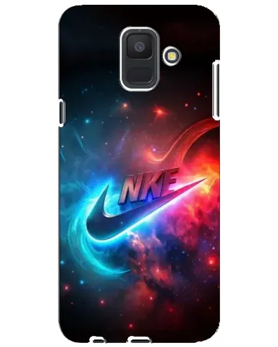 Чехол для Samsung Galaxy A6 2018 (A600F) с картинкой «Огненный логотип Nike»