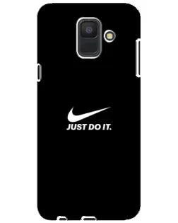 Чехол для Samsung Galaxy A6 2018 (A600F) с картинкой «Минимализм от Nike»