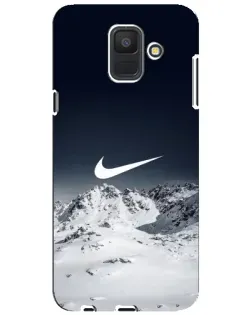 Чехол для Samsung Galaxy A6 2018 (A600F) с картинкой «Nike — зимние горы»