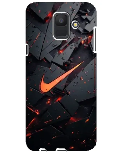 Чехол для Samsung Galaxy A6 2018 (A600F) с картинкой «Nike — эффект разломов»