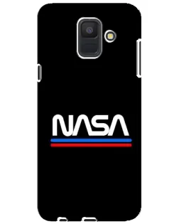 Чехол для Samsung Galaxy A6 2018 (A600F) с картинкой «NASA — классика Red Blue»