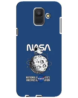 Чехол для Samsung Galaxy A6 2018 (A600F) с картинкой «NASA — лунная миссия»