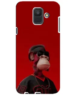 Чехол для Samsung Galaxy A6 2018 (A600F) с картинкой «Bored Ape в красном»