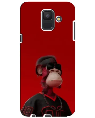 Чехол для Samsung Galaxy A6 2018 (A600F) с картинкой «Bored Ape в красном»
