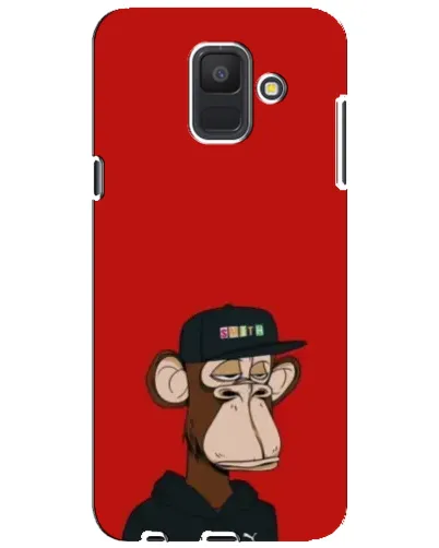 Чехол для Samsung Galaxy A6 2018 (A600F) с картинкой «Bored Ape — красный фон»