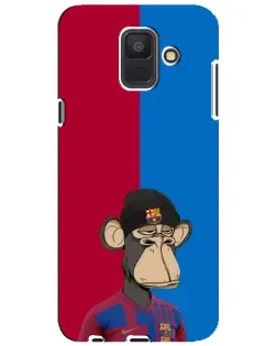 Чехол для Samsung Galaxy A6 2018 (A600F) с картинкой «Bored Ape — фанат Барсы»