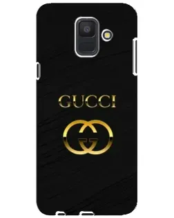 Чехол для Samsung Galaxy A6 2018 (A600F) с картинкой «Золотой логотип Gucci»