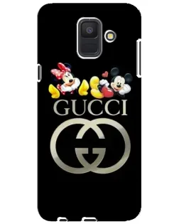 Чехол для Samsung Galaxy A6 2018 (A600F) с картинкой «Gucci — герои Disney»