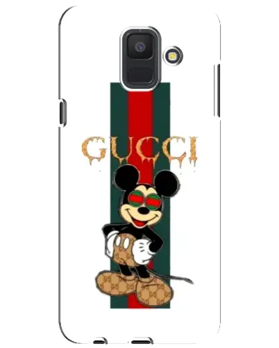 Чехол для Samsung Galaxy A6 2018 (A600F) с картинкой «Микки Маус Gucci — полосы» Чехол для Samsung Galaxy A6 2018 (A600F) с картинкой «Микки Маус Gucci — полосы»