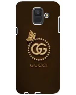 Чехол для Samsung Galaxy A6 2018 (A600F) с картинкой «Gucci — золотая бабочка»