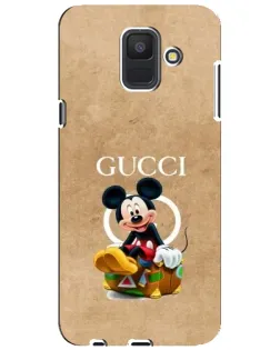 Чехол для Samsung Galaxy A6 2018 (A600F) с картинкой «Микки Маус Gucci — крафт»