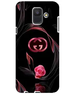 Чехол для Samsung Galaxy A6 2018 (A600F) с картинкой «Gucci — неоновая роза»
