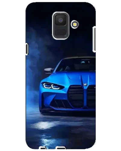 Чехол для Samsung Galaxy A6 2018 (A600F) с картинкой «Голубая BMW M4»