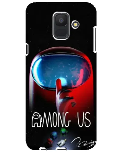 Чехол для Samsung Galaxy A6 2018 (A600F) с картинкой «Красный импостер — макро»