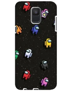 Чехол для Samsung Galaxy A6 2018 (A600F) с картинкой «Космический паттерн Among Us» Чехол для Samsung Galaxy A6 2018 (A600F) с картинкой «Космический паттерн Among Us»